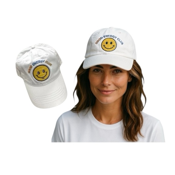 Time and Tru Accessories - “Good Energy Club” Happy Face Baseball Hat